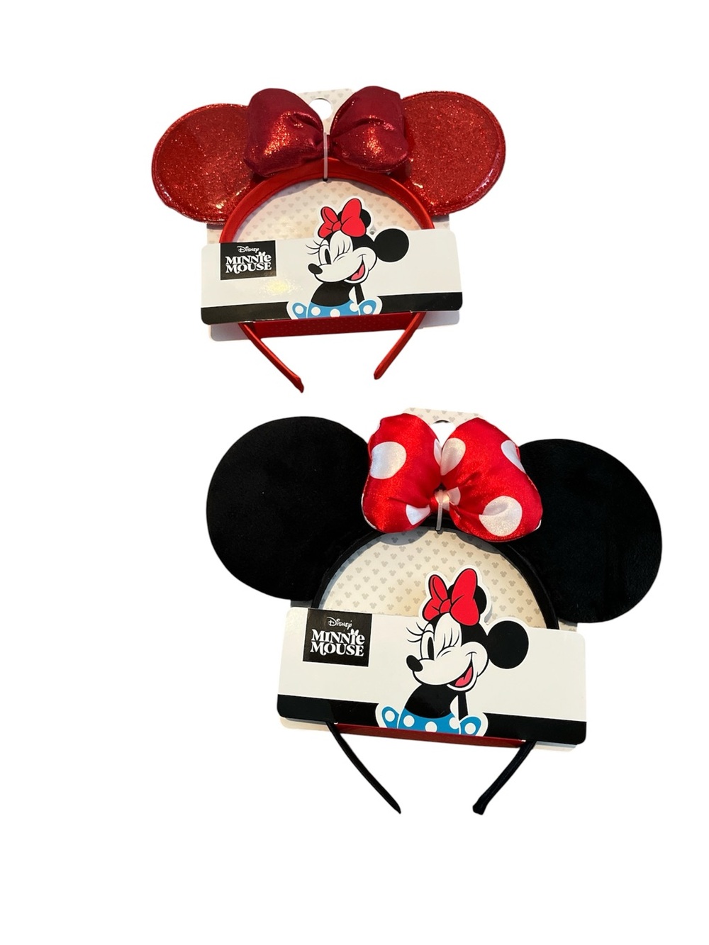 Disney Minnie Mouse Ear Headbands in Red, Black & White